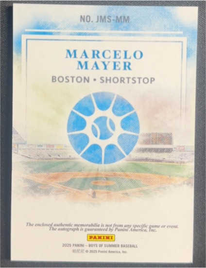 2025 Panini Boys of Summer Marcelo Mayer — front