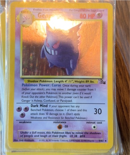 1999 Pokémon #5 Gengar — front