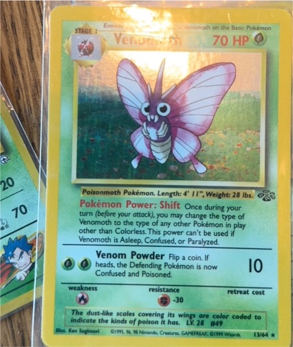 1999 Pokémon Jungle #29 Venomoth — front