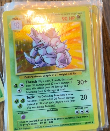 1999 Pokémon Base Set #11 Nidoking — front
