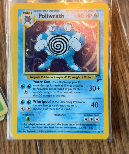 1999 Pokémon Base Set 2 #15 Poliwrath — front
