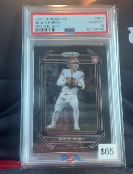 2022 Panini Chronicles Prizm Black #PB8 Brock Purdy — front