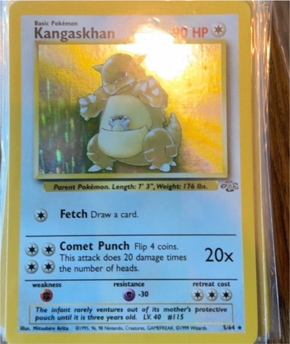 1999 Pokémon Jungle #5 Kangaskhan — front