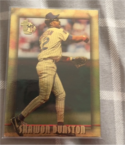 1995 Topps Embossed Golden Idols #12 Shawon Dunston — front