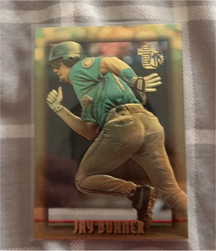 1995 Topps Embossed Golden Idols #65 Jay Buhner — front