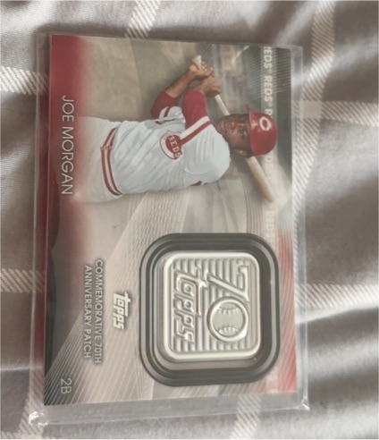 2021 Topps 70th Anniversary Logo Patch Joe Morgan — front