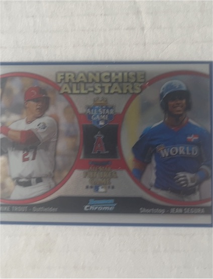2012 Bowman Chrome Franchise All-Stars #FAS-TS Mike Trout / Jean Segura — front