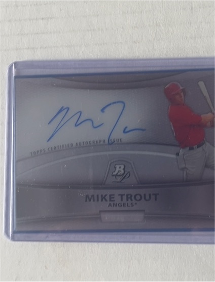 2010 Bowman Platinum #BPA-MT Mike Trout — front