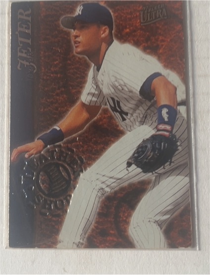 1997 Fleer Ultra #4 Derek Jeter Leather Shop — front