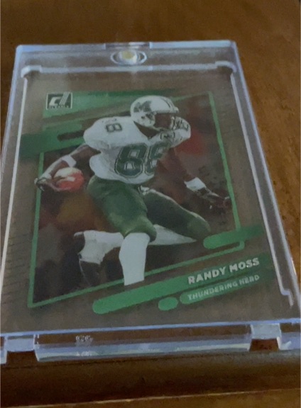 2023 Panini Chronicles Draft Picks Clearly Donruss #21 Randy Moss — front