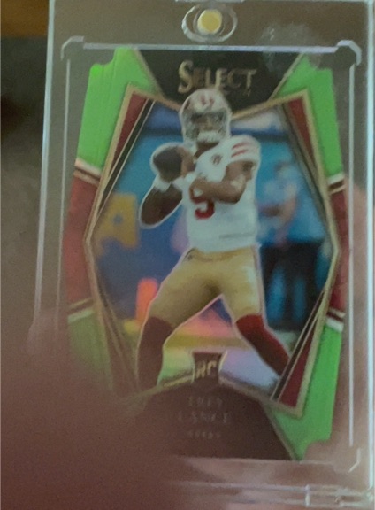 2021 Panini Select #145 Trey Lance Silver Prizm Die Cut RC — front
