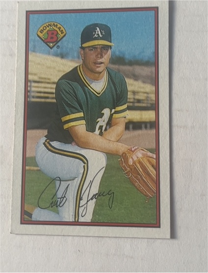 1989 Bowman #184 Curt Young — front