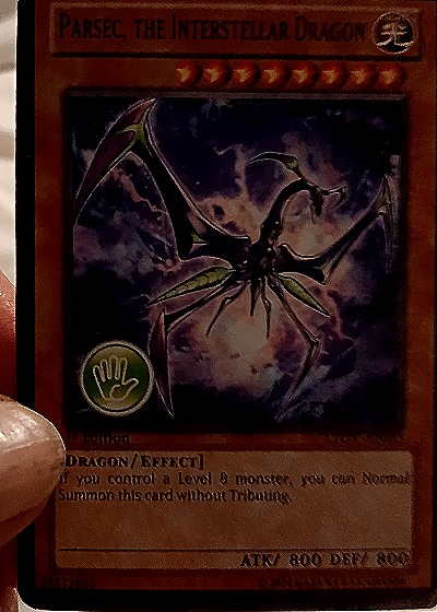 2002 Yu-Gi-Oh! LTGY-EN015 Parsec, The Interstellar Dragon — front