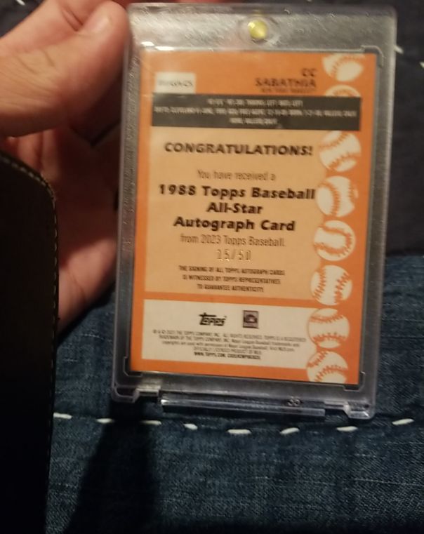 2003 Topps 1988 Topps Baseball All-Star Autograph Card CC Sabathia — front