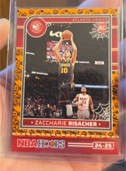 2024-25 Panini NBA Hoops Haunted Hoops #245 Zaccharie Risacher Rookie — front