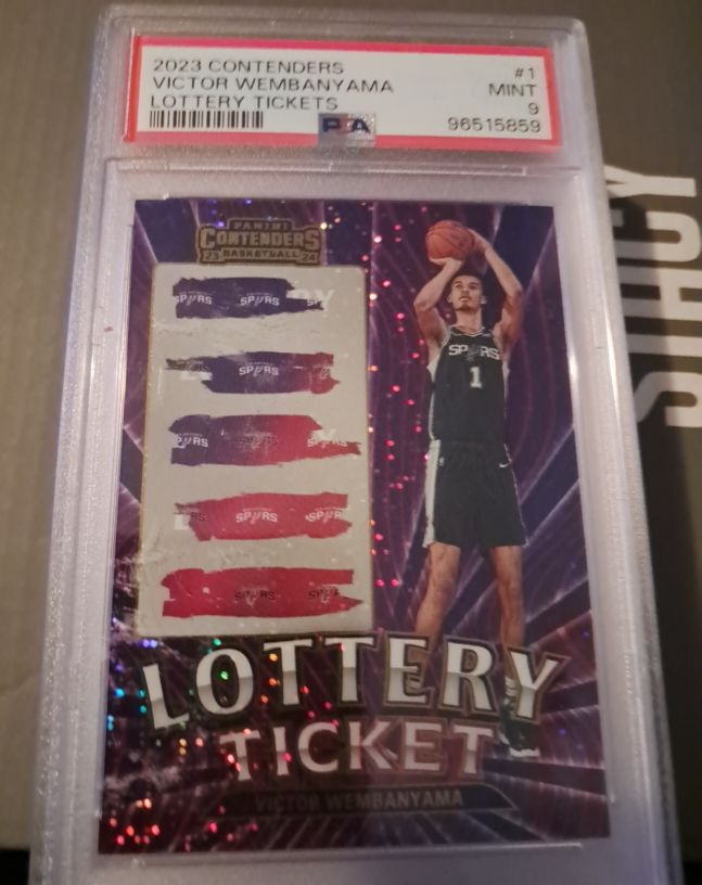 2023-24 Panini Contenders #1 Victor Wembanyama Lottery Ticket — front