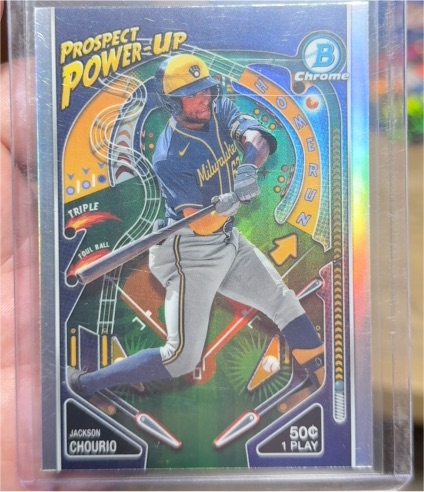 2024 Bowman Chrome Prospect Power-Up #PP-6 Jackson Chourio — front