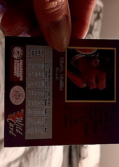 1991 Wild Card #12 Chris Warren — back