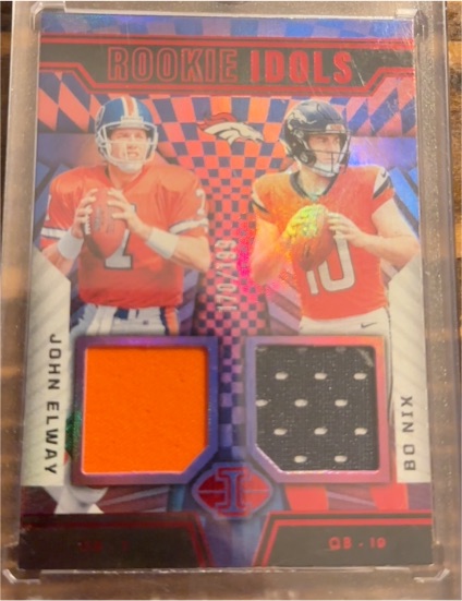 2024 Panini Illusions Rookie Idols Dual Memorabilia John Elway Bo Nix — front