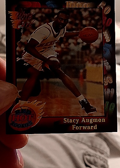 1992 Wild Card #100 Stacy Augmon — front