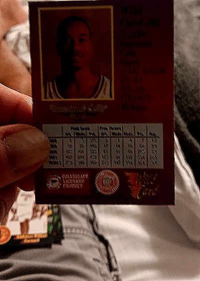 1991 Wild Card #1st Edition Demetrius Calip — back