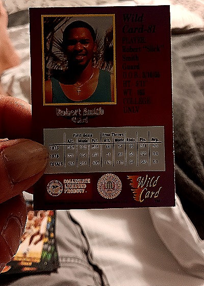 1981 Wild Card #81 Robert "Slick" Smith — back