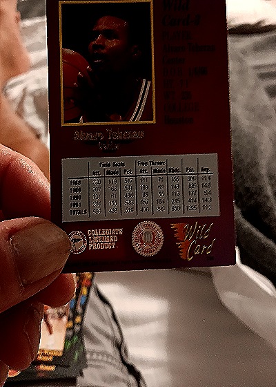 1991 Wild Card #52 Alvaro Teheran — back