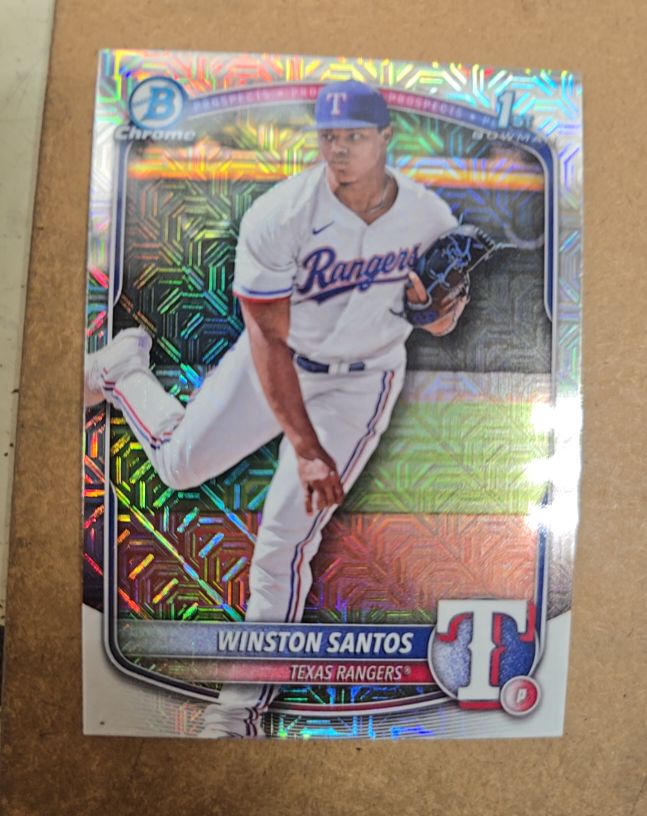 2025 Bowman Chrome Prospects #BCP-121 Winston Santos — front