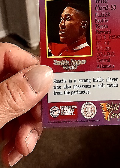 1991-92 Wild Card #83 Scottie Pippen — back
