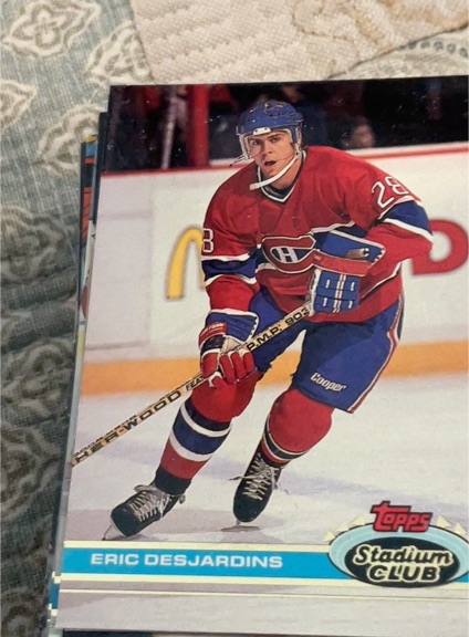 1991-92 Topps Stadium Club #214 Eric Desjardins — front