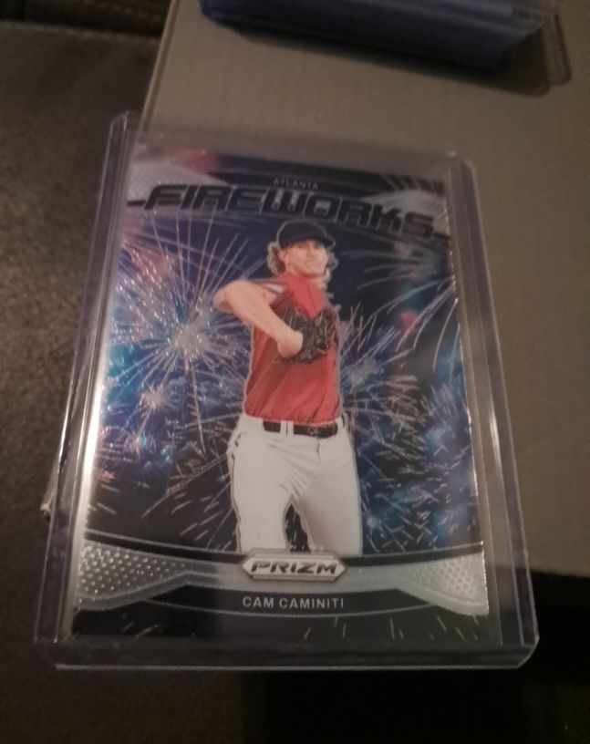 2025 Panini Prizm #24 Cam Caminiti Fireworks — front