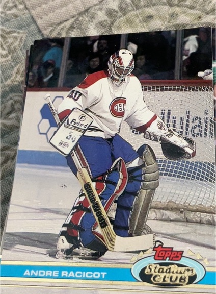 1991-92 Topps Stadium Club #377 Andre Racicot — front