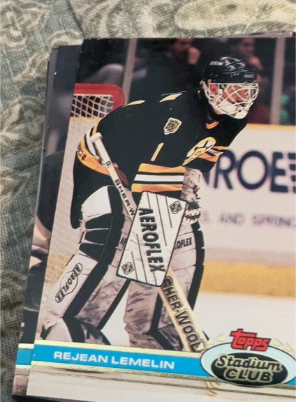 1991-92 Topps Stadium Club #23 Rejean Lemelin Boston Bruins — front