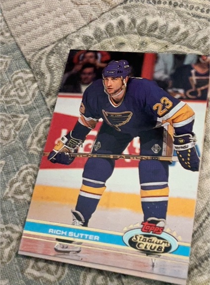 1991-92 Topps Stadium Club #23 Rich Sutter — front