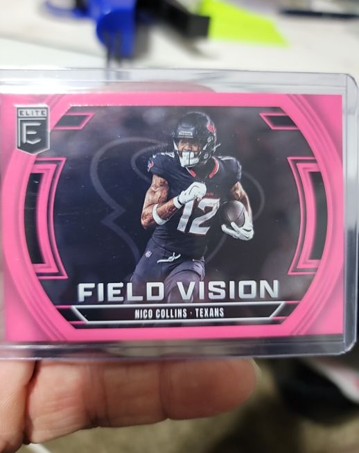 2025 Panini Donruss Elite #3 Nico Collins Field Vision Pink — front