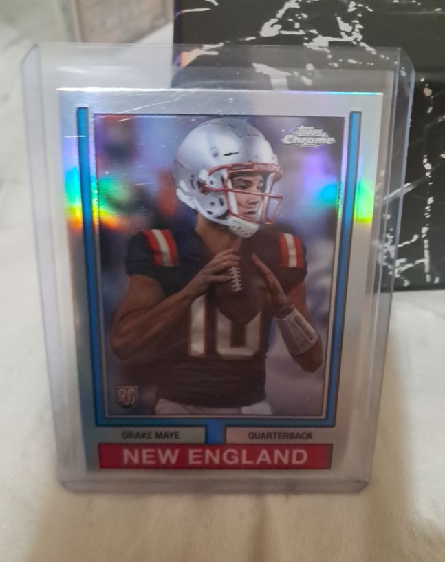 2024 Topps Chrome - 1974 Topps Football Drake Maye #74TF-3 — front