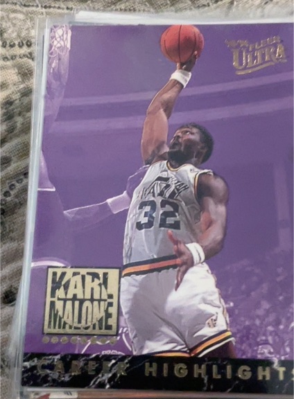 1993-94 Fleer Ultra #5 Karl Malone Career Highlights — front