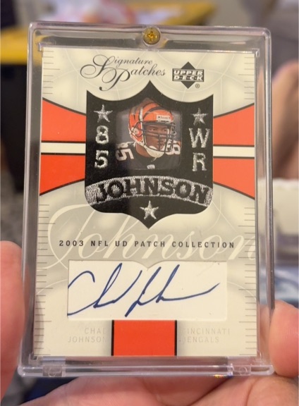 2003 Upper Deck Signature Patches #SPCH Chad Johnson — front