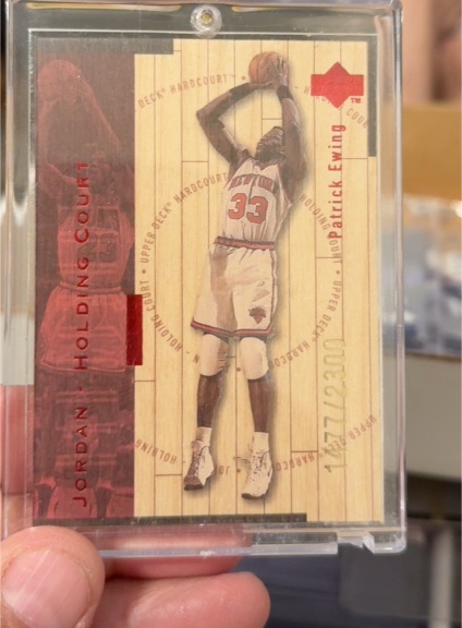 1998 Upper Deck Hardcourt #J13 Patrick Ewing Holding Court — front