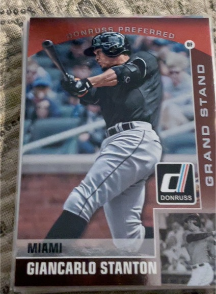 2015 Donruss Preferred Grand Stand Giancarlo Stanton — front