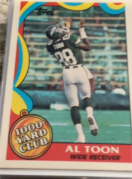 1989 Topps #18 Al Toon 1000 Yard Club — front