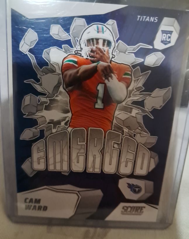 2025 Panini Score #2 Cam Ward Emerged Rookie Card — front