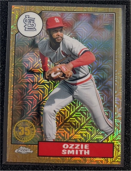 2022 Topps Series 1 '87 Topps Silver Pack Chrome Mojo #T87C-24 Ozzie Smith — front