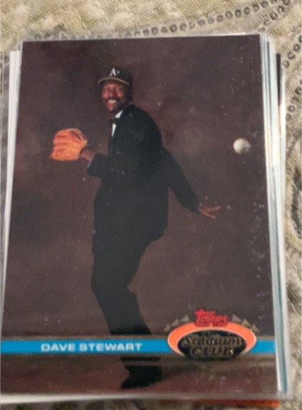 1991 Topps Stadium Club #1 Dave Stewart — front