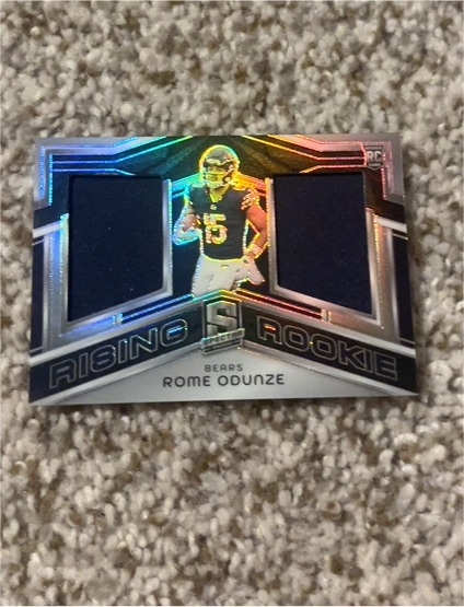 2024 Panini Spectra Rising Rookie Materials #RRM-ROE Rome Odunze — front