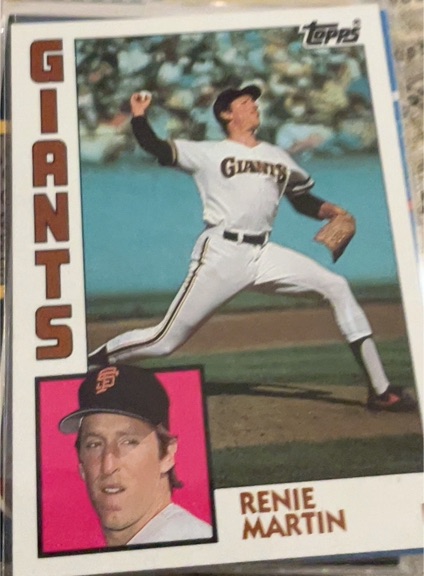 1984 Topps #603 Renie Martin San Francisco Giants — front