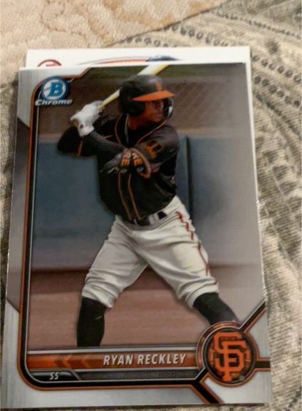 2022 Bowman Draft Chrome #BDC-108 Ryan Reckley — front