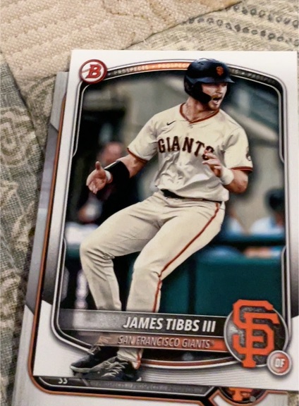 2025 Bowman #BP-39 James Tibbs III — front