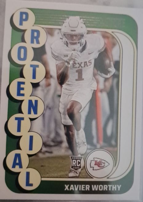 2024 Score #15 Xavier Worthy Protential Kansas City Chiefs Rookie — front