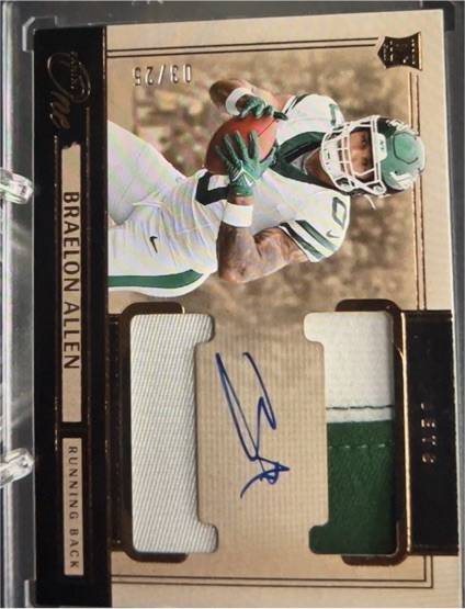 2024 Panini One #03/25 Braelon Allen Rookie Patch Auto — front
